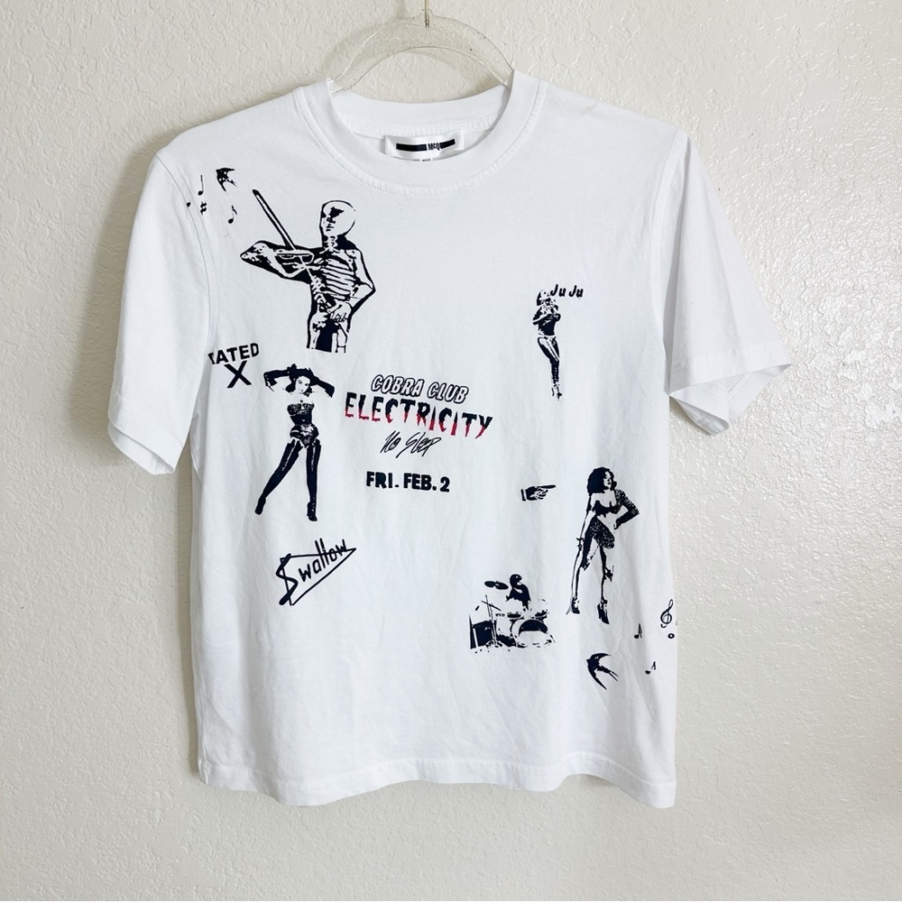Alexander McQueen MCQ Cobra Club white T-shirt size M - Picture 2 of 8